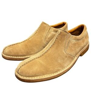 Cole Haan Suede Leather Slip on Shoes Loafers Sz 11-1/2 M Tan Comfort Soles